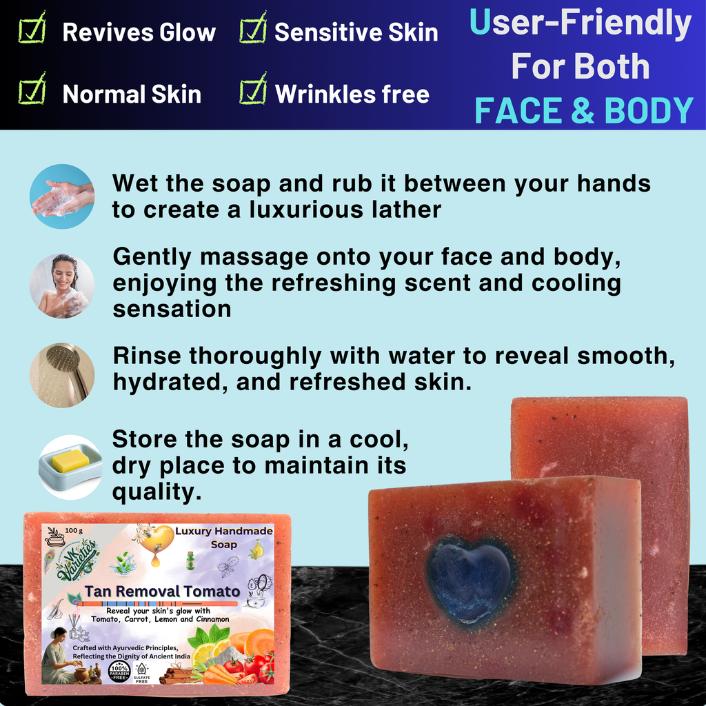 Tan Removal Tomato soap_ VK Varieties_ Carrot and Tomato Skincare